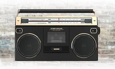 Lettore cassette radio AM/FM Boombox Bluetooth portatile stile anni '80,