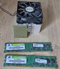 CPU AMD ATHLON 64 X2 CON DISSIAPTORE E VENTOLA +  2 CORSAIR RAM VS1GB800D2 USATI