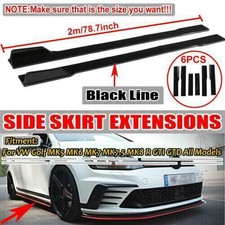 Per Golf MK5 MK6 MK7 MK8 GTI R 2M minigonne laterali nero lucido