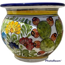 Cachepot - Vaso ceramica - decoro Fichi D’india - misura 30x25 circa di altezza