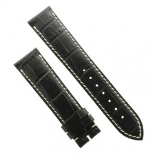 Longines Cinturino Stampa Alligatore Nero Opaco 20/18 mm Heritage, Master, Grand
