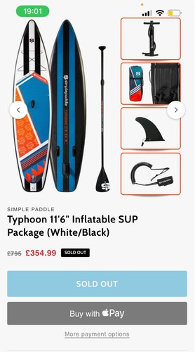Typhoon paddleboard da - 11'6",