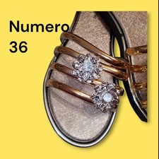 ciabatte donna estive numero 36 color oro e rosa