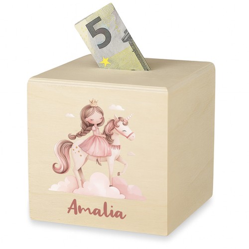 Salvadanaio bambina legno - bambina, in