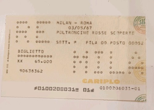 Biglietto ticket stadio calcio - stadio,