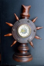 OROLOGIO DA TAVOLO MECCANICO CARICA MANUALE IN LEGNO PRIMI 900 REVISIONATO RARO