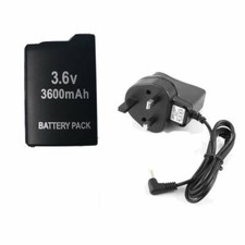 Batteria per Sony PSP 1000 Fat 1003 1004 PSP1000 + ADATTATORE CARICATORE DA PARETE RETE