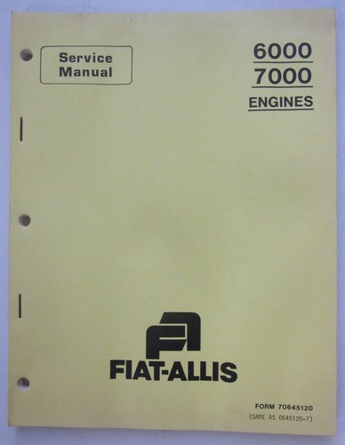 Fiat allis 6000 7000 - fiat-allis, motori