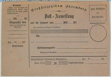 42281 - LUSSEMBURGO - STORIA POSTALE - CARTOLINA FORMULA CANCELLERIA -...