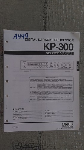 Yamaha 300 service manual - kp-300,