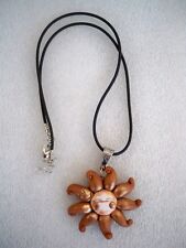 NECKLACE COLLANA CIONDOLO IN FIMO FATTO A MANO SOLE SUN