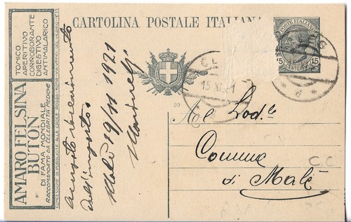 Cartolina postale con - postale,