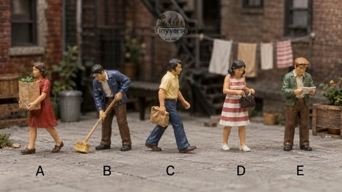 Figurine miniatura cortile