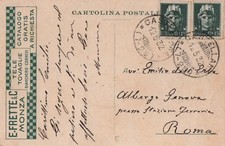 # MONZA: testatina  E. FRETTE & C.  TELE - TOVAGLIE - RICHIESTA 4 DISCHI DURIUM