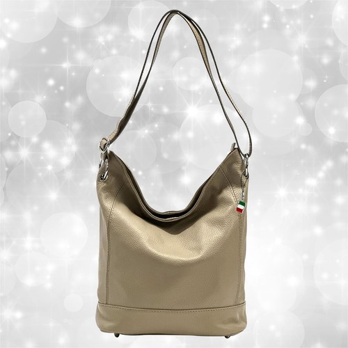 Borsa pelle beige talpa grande