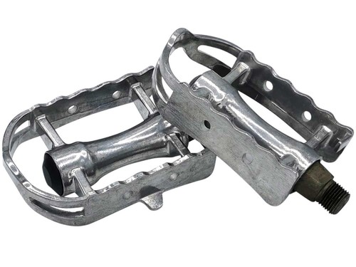 Pedali bici retrò argento