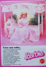 Pubblicità Advertising Italian Ritaglio 1986 MATTEL BARBIE LETTO A BALDACCHINO