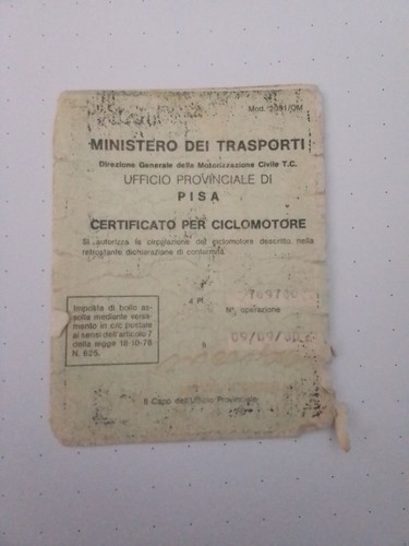 Libretto originale piaggio - libretto,