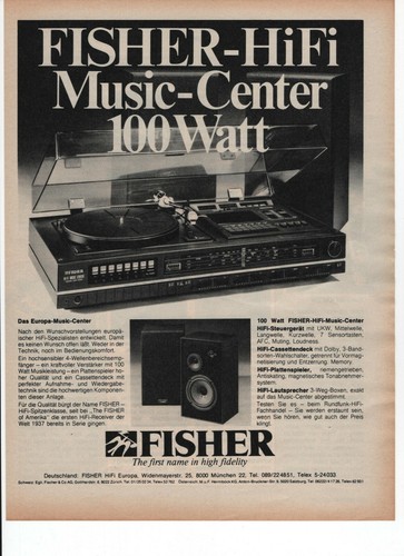Fisher hifi music center - music,
