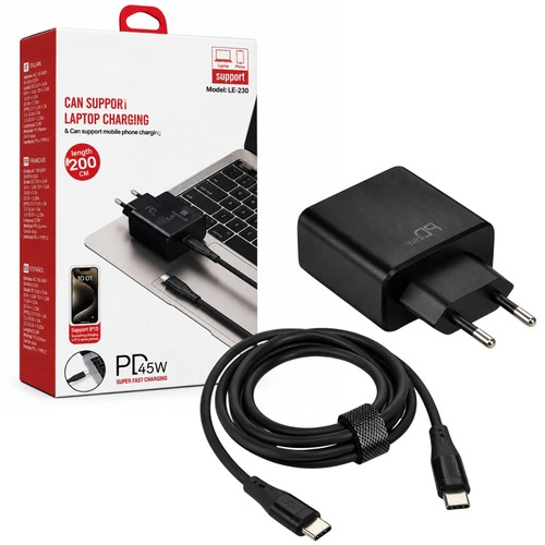 Alimentatore usb 45w - pd, fast