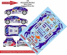 DECALS 1/18 REF 0158 PEUGEOT