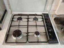 Piano cottura 4 fuochi gas Rex Acciaio Funzionante