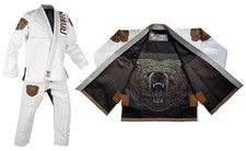 Raven Fightwear Uomo Berserker Orso Nordico Braziliano Jiu Jitsu Uniforme BJJ Gi W
