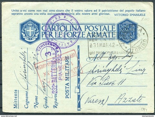 1942 italia cartolina postale - 1942,