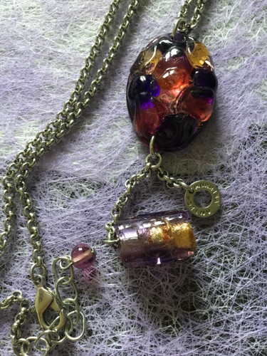 Collier pâte verre - collier,