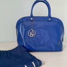 Bauletto in vernice con Logo e Charm Armani Jeans