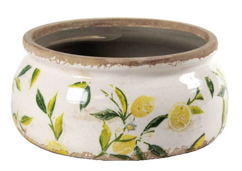 Vaso ceramica basso cachepot - vaso,