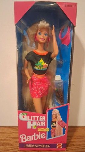 Barbie bambola capelli glitter
