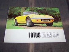 TOPRARITA' Splendido depliant Lotus Elan S4 del 1968 + cartella!!!