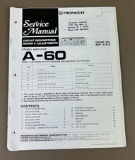 Pioneer A-60 Manuale di