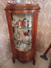 ANTICA VETRINA ANGOLIERA epoca 900 CANTONALE Germania LEGNO MOGANO stipo ETAGERE