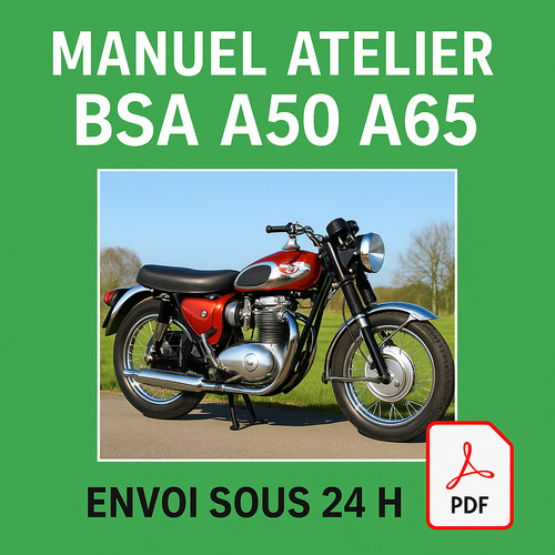 Manuel atelier bsa a50 - bsa, a65