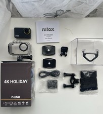 Nilox 4K Holiday Action Cam – 2 Batteries, Waterproof, Flip LCD  Great Condition