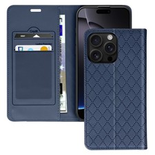 Avizar Étui Folio pour iPhone 16 Pro Max Losange Porte cartes Support Vidéo