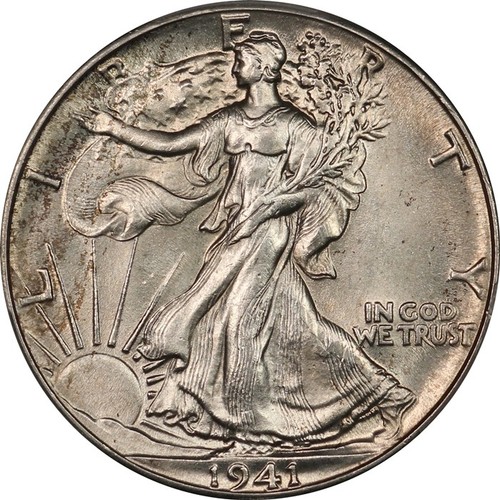 Mezzo dollaro 1941 - , near