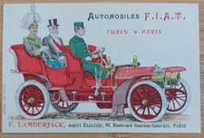 Pubblicitaria Concessionario Fiat Parigi  Automobilismo  Cartolina Non Viaggiata