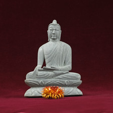 Buddha Scultura Pietra Yoga