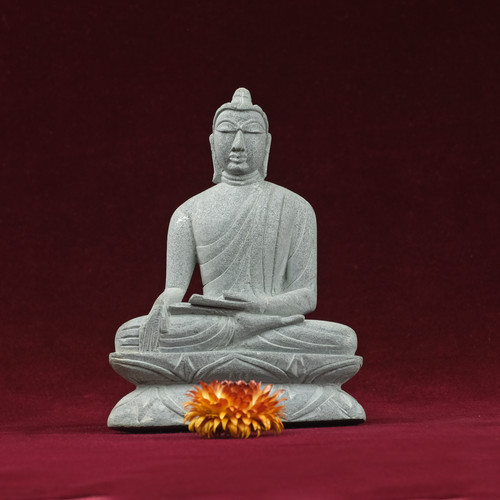 Buddha scultura pietra yoga - scultura,