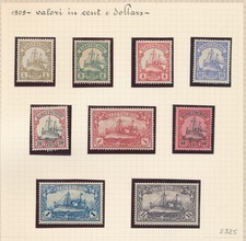 1905 KIAO-TCHEOU - Yvert n. 14/22 - MH* (n. 23)