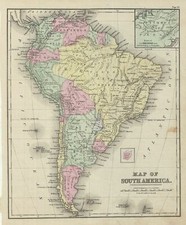 1879 Warren Mappa Di South America