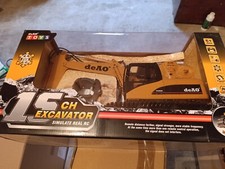 ESCAVATORE CANTIERE CUCCHIAIO METALLO CINGOLATO RADIOCOMANDATO deao