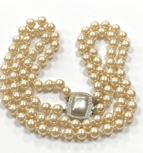 Collana perle faux chiusura - collana,