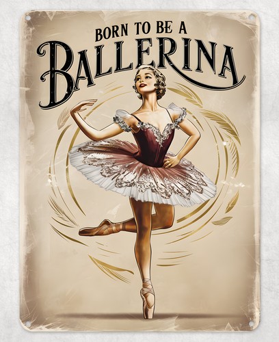 Poster metallo nato per - , essere
