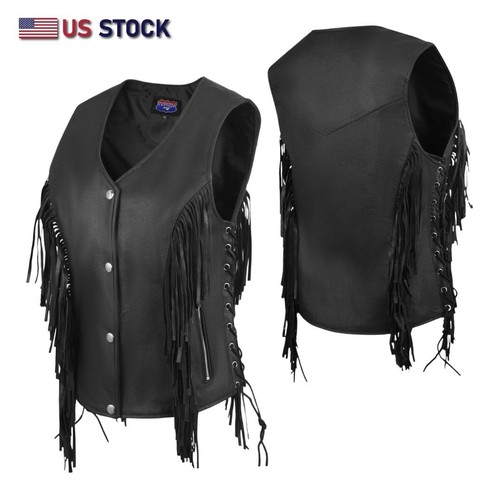 Hl14858fringe gilet donna - hl14858fringe, in