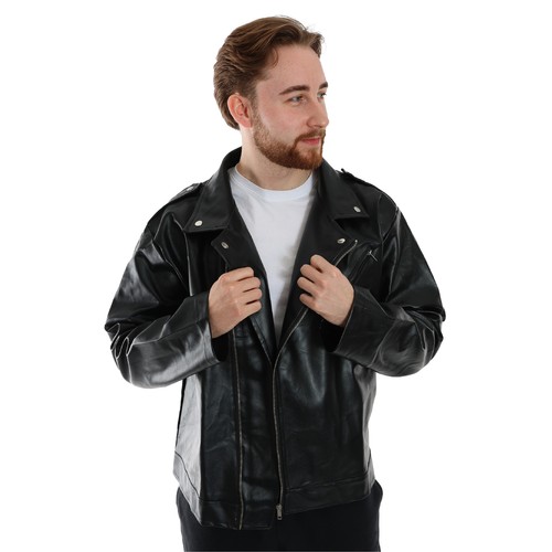 Giacca biker look pelle uomo - biker,