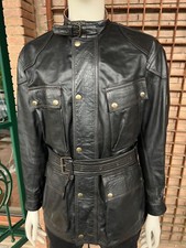 Giacca BELSTAFF pelle Trialmaster PANTHER nera Malenotti epoca L/XL